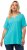 Ulla Popken Essential Notch Neck Stretch Tee Deep Aqua - Pólók - 