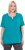 Ulla Popken Essential Notch Neck Stretch Tee Teal - Pólók - 
