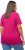 Ulla Popken Essential Notch Neck Stretch Tee Fuchsia Pink - Pólók - 