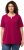 Ulla Popken Essential Notch Neck Stretch Tee Magnolia Red - Pólók - 