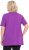 Ulla Popken Essential Notch Neck Stretch Tee Purple - Pólók - 
