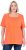 Ulla Popken Essential Square Neck Stretch Tee Coral Pink - Pólók - 