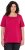 Ulla Popken Essential Square Neck Stretch Tee Dark Raspberry - Pólók - 