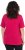 Ulla Popken Essential Square Neck Stretch Tee Dark Raspberry - Pólók - 
