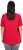 Ulla Popken Essential Square Neck Stretch Tee Red - Pólók - 