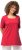 Ulla Popken Essential Square Neck Stretch Tee Dark Pink - Pólók - 