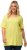 Ulla Popken Essential Square Neck Stretch Tee Lemon Yellow - Pólók - 