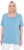 Ulla Popken Essential Square Neck Stretch Tee Light Teal - Pólók - 