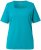 Ulla Popken Essential Square Neck Stretch Tee Teal - Pólók - 