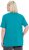 Ulla Popken Essential Square Neck Stretch Tee Teal - Pólók - 