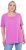 Ulla Popken Essential Square Neck Stretch Tee Cool Pink - Pólók - 