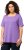 Ulla Popken Essential Square Neck Stretch Tee Pale Lilac - Pólók - 