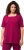 Ulla Popken Essential Square Neck Stretch Tee Magnolia Red - Pólók - 