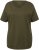 Ulla Popken Double Layer Rounded V-Neck Slim Fit Tee Forest Green - Pólók - 