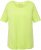 Ulla Popken Double Layer Rounded V-Neck Slim Fit Tee Lime Green - Pólók - 