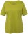 Ulla Popken Double Layer Rounded V-Neck Slim Fit Tee Apple Green - Pólók - 