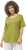 Ulla Popken Double Layer Rounded V-Neck Slim Fit Tee Apple Green - Pólók - 