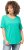 Ulla Popken Double Layer Rounded V-Neck Slim Fit Tee Turquioise Green - Pólók - 