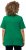 Ulla Popken Double Layer Rounded V-Neck Slim Fit Tee Green Emerald - Pólók - 