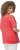 Ulla Popken Double Layer Rounded V-Neck Slim Fit Tee Dark Coral - Pólók - 