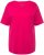 Ulla Popken Double Layer Rounded V-Neck Slim Fit Tee Magenta Pink - Pólók - 