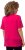 Ulla Popken Double Layer Rounded V-Neck Slim Fit Tee Magenta Pink - Pólók - 