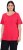 Ulla Popken Double Layer Rounded V-Neck Slim Fit Tee Red - Pólók - 