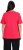 Ulla Popken Double Layer Rounded V-Neck Slim Fit Tee Red - Pólók - 