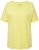 Ulla Popken Double Layer Rounded V-Neck Slim Fit Tee Lemon Yellow - Pólók - 