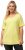 Ulla Popken Double Layer Rounded V-Neck Slim Fit Tee Lemon Yellow - Pólók - 