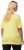 Ulla Popken Double Layer Rounded V-Neck Slim Fit Tee Lemon Yellow - Pólók - 