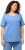 Ulla Popken Double Layer Rounded V-Neck Slim Fit Tee Cloud Blue - Pólók - 