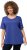 Ulla Popken Double Layer Rounded V-Neck Slim Fit Tee Blue Purple - Pólók - 