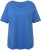Ulla Popken Double Layer Rounded V-Neck Slim Fit Tee Blue - Pólók - 