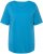 Ulla Popken Double Layer Rounded V-Neck Slim Fit Tee Aqua - Ulla Popken - 