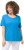 Ulla Popken Double Layer Rounded V-Neck Slim Fit Tee Sapphire Blue - Pólók - 