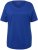 Ulla Popken Double Layer Rounded V-Neck Slim Fit Tee Cobalt Blue - Pólók - 
