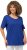 Ulla Popken Double Layer Rounded V-Neck Slim Fit Tee Cobalt Blue - Pólók - 