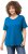 Ulla Popken Double Layer Rounded V-Neck Slim Fit Tee Medium Blue - Pólók - 