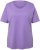 Ulla Popken Double Layer Rounded V-Neck Slim Fit Tee Pale Lilac - Pólók - 