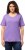 Ulla Popken Double Layer Rounded V-Neck Slim Fit Tee Pale Lilac - Pólók - 
