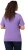 Ulla Popken Double Layer Rounded V-Neck Slim Fit Tee Pale Lilac - Pólók - 