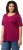Ulla Popken Double Layer Rounded V-Neck Slim Fit Tee Magnolia Red - Pólók - 