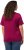 Ulla Popken Double Layer Rounded V-Neck Slim Fit Tee Magnolia Red - Pólók - 