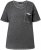 Ulla Popken Cold Dye Ruffle Edge Pocket Tee Graphite Grey - Pólók - 