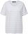 Ulla Popken Textured Striped Short Sleeve Tee Snow White - Pólók - 