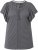 Ulla Popken Wing Sleeve V-Neck Tee Graphite Grey - Pólók - 