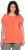 Ulla Popken Wing Sleeve V-Neck Tee Coral Pink - Pólók - 