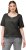 Ulla Popken Cold Dyed Sweetheart Neckline Short Sleeve Tee Graphite Grey - Pólók - 