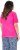 Ulla Popken Lace Trim Short Sleeve Tee Bold Pink - Pólók - 